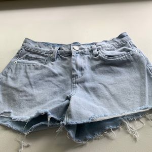 BlankNYC light distressed jean shorts